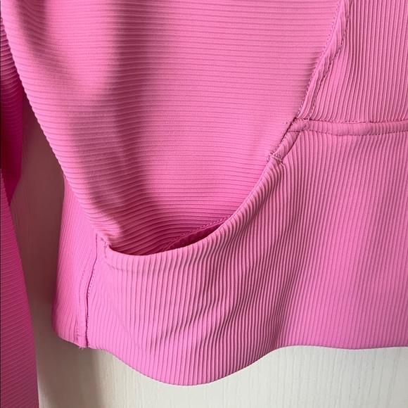 90 Degree By Reflex Pink Half-Zip Crop Top Women’s Medium - Picture 3 of 8